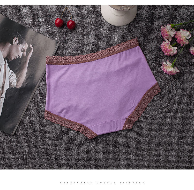3 túi tre sợi nữ đồ lót ren tre gợi cảm cao eo thon hông cotton cotton tam giác đồ lót học sinh