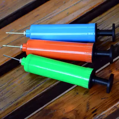Small pump football basketball ball pump manual pump massage ball inflatable color random