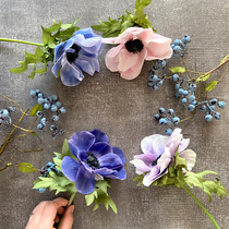 Clear Soup Sleeper Fruit Ins Wind Silver Lotus Indoor Fake Flower Pendulum Pieces Living-room Decoration Flowers Little Fresh Emulation Floral Silk Flowers