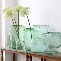 Green transparent glass vase floral dining table Desktop floral floral livingroom Nordic hydropony ware clear soup