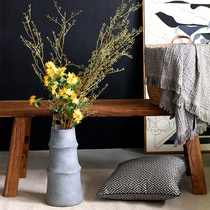 Vase Pendulum pieces Ceramics Large Seed Pots Water Clay Grey Retro Nordic Living Room Decoration Flower flower ware clear soup Wolverine