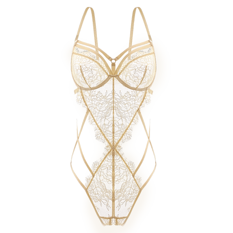 French-Style Pure Desire Camisole for Women, 2025 New Sexy Lace Pure Desire One-Piece Lingerie
