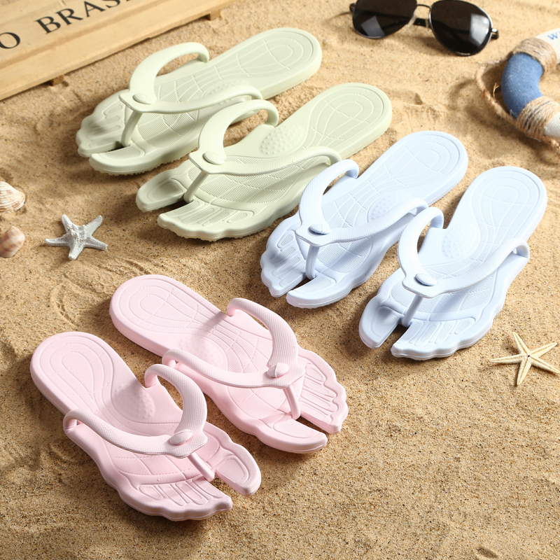 Creative travel flip-flops portable foldable non-slip simple sandals men and women travel Beach swimming pool shoes