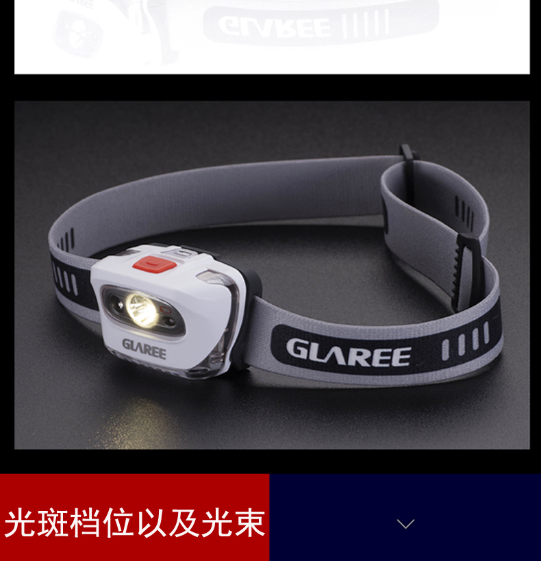 Đèn pha Shanrui chiếu sáng ngoài trời led chói không thấm nước 3W leo núi siêu nhẹ chạy đèn câu cá đêm gắn đầu đèn pin sạc