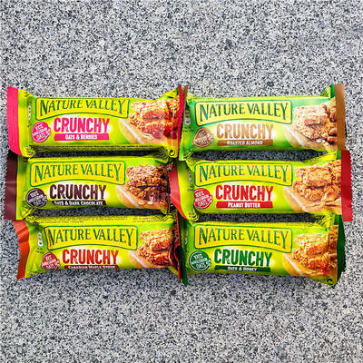 NATURE VALLEY OATS, a Natural Valley Crispy Five-Grain Bar and Whole Grain Oat Bar Energy Meal Replacement Cookie