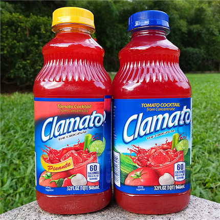 Concentrated tomato juice cocktail juice commercial preparation cocktail drink CLAMATO TOMATO COCKTAIL