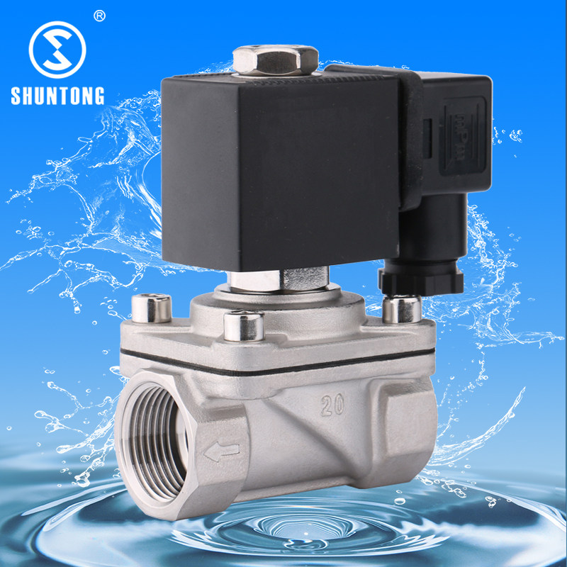 2W straight pull diaphragm solenoid valve stainless steel 2 points 4 points 6 points AC220V DC24V factory direct sales