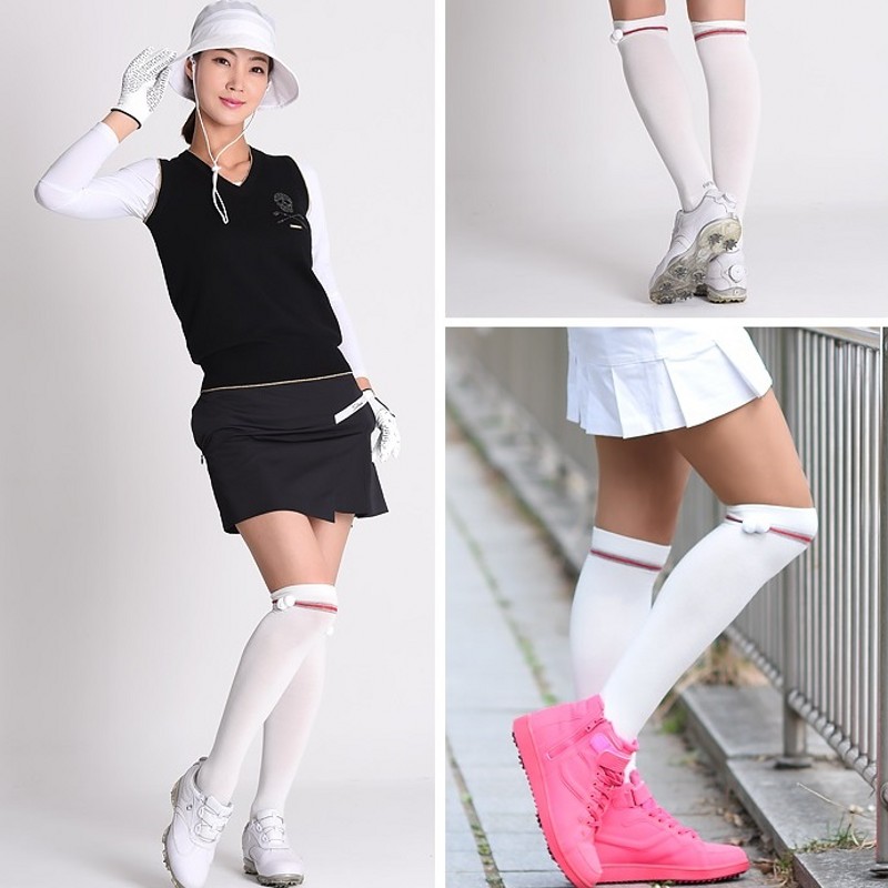 South Korea Entrance Golf Lady High Cylinder Socks Summer Sun Protection High Play Socks Thickened Reflexology Socks-Taobao