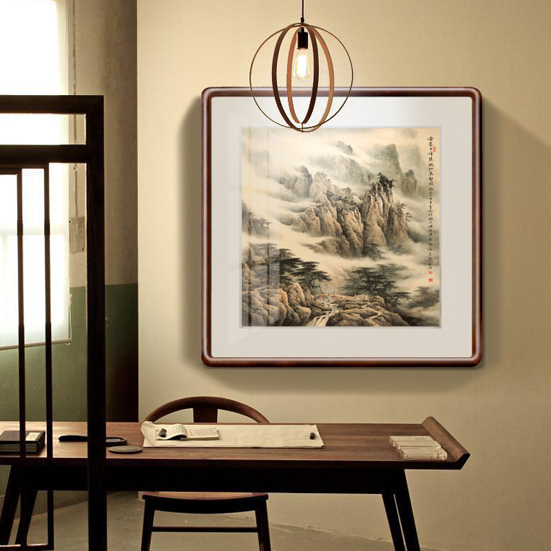 New Chinese Hongyun When Head State Painting Landscape Painting into the Outdoor Guan Decoration Painting Book House Office Hung Painting Dining Hall Mural Painting