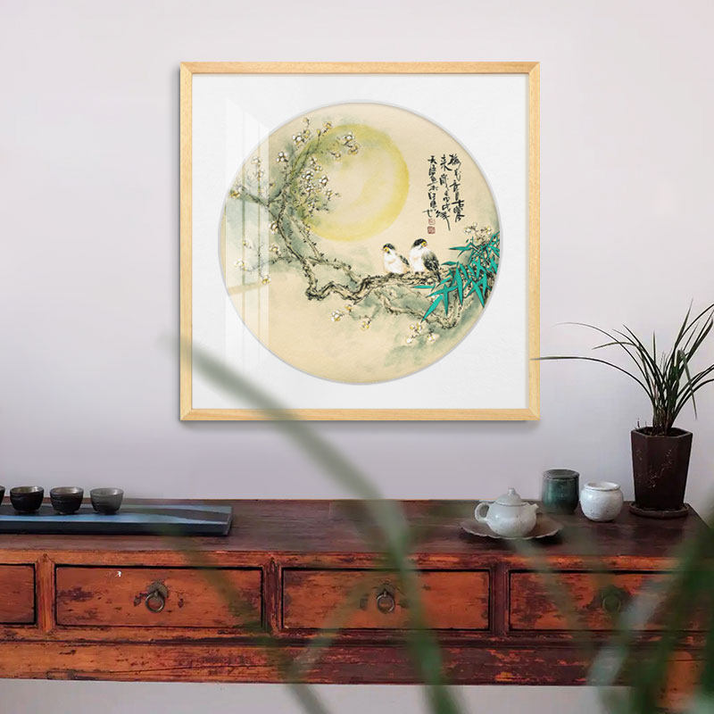 Modern Chinese painting flower and bird painting aisle corridor Xuan Guan decoration painting Living room dining room Hung Painting Calligraphy and painting calligraphy room fresco