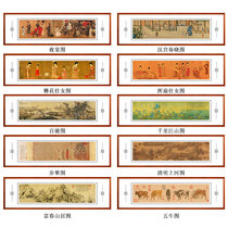Top Ten famous paintings Qingming Shanghe Picture Hotel living room decoration sofa background wall hanging mural painting