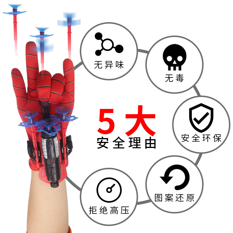 Children Toy Launch Gloves Wrist Paediatrics Plastic Suction Performance Props Birthday Gifts Superhuman Spider People Cool