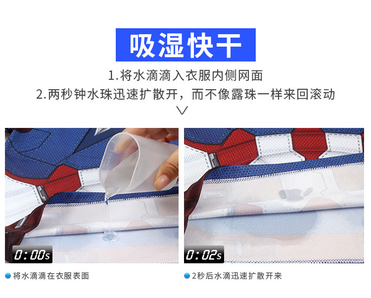Quần áo trẻ em Captain America phù hợp với bé trai 3-12 tuổi hiệu suất quần áo trang phục trẻ em mẫu giáo được chỉ định mùa hè váy công chúa bé gái