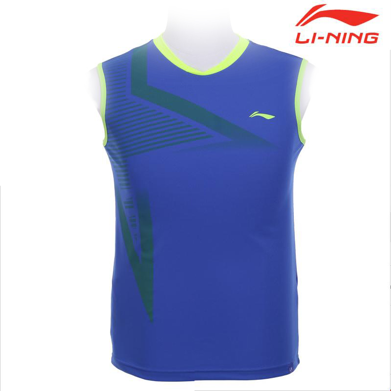 Li Ning men's sleeveless vest badminton clothing men's competition shirt AAYJ343 quick-drying and breathable