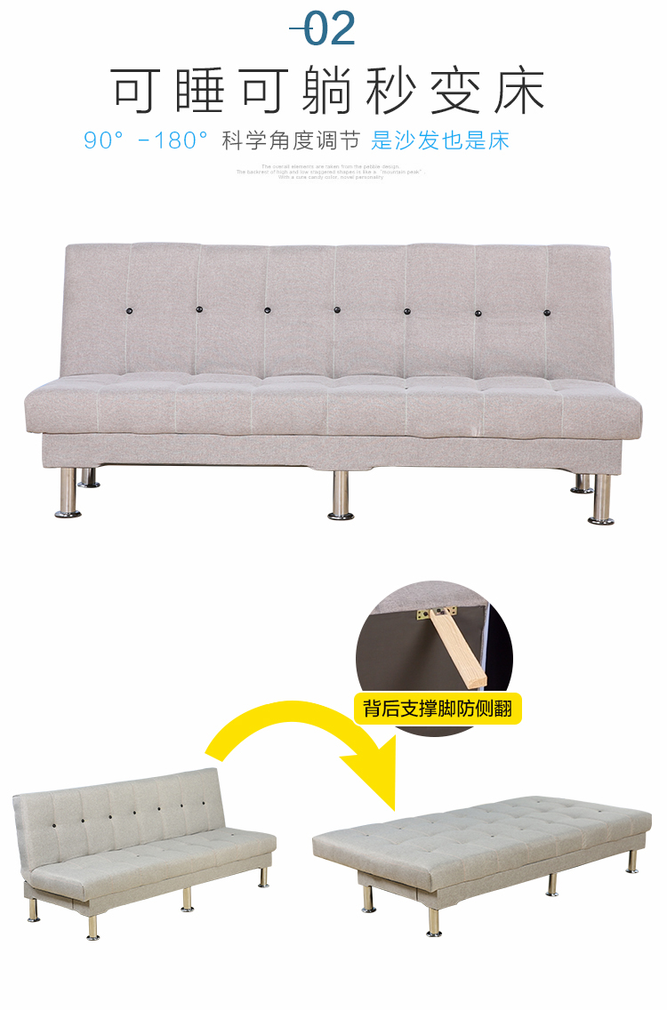 Có thể gập lại đơn giản sofa giường 1,8 m 1,5 ba căn hộ nhỏ hiện đại nhỏ gọn đa chức năng beanbag kép sử dụng - Ghế sô pha sofa văng nỉ