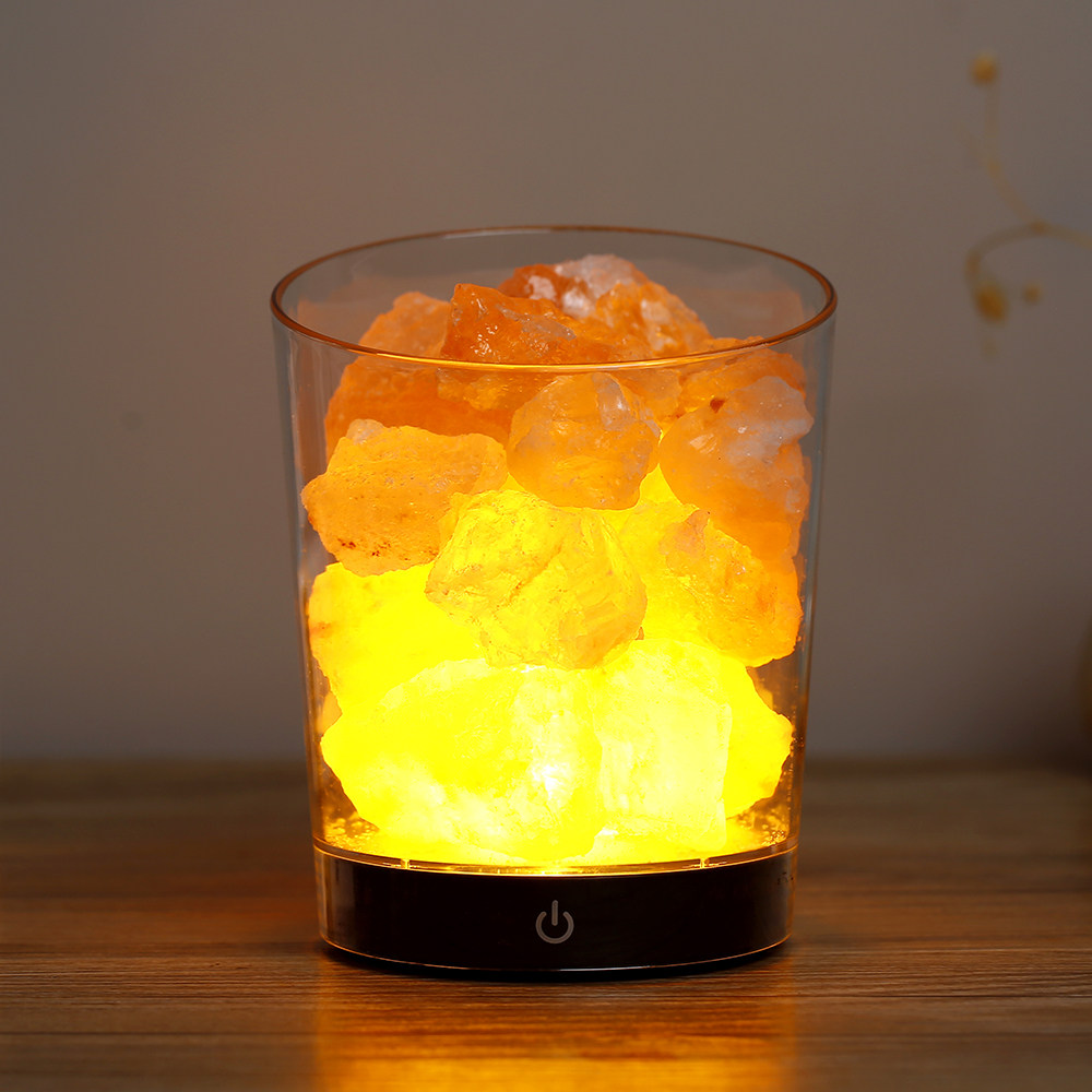 Warm and brilliant night light releases ore magnetic field, anti-radiation purification air colorful salt lamp