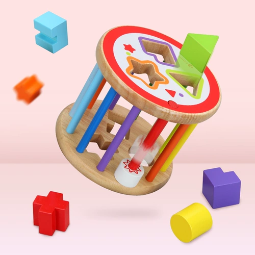 Конструктор для младенца в форме коробки, геометрическая деревянная коробка, игрушка, 1-2-3 лет, раннее развитие