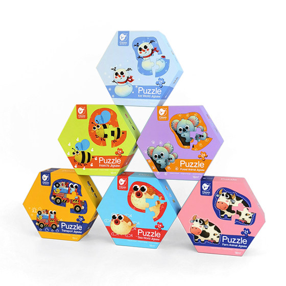 可来赛大块异形拼图益智早教主题初级启蒙拼板1--3岁玩具