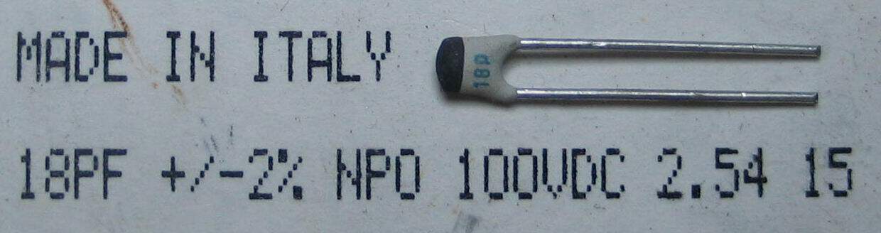 18P100VP2 5 PHILIPS Zero temperature drift NP0 high frequency silver chip pure copper foot capacitor