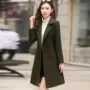 Áo khoác nữ 2019 phổ biến mùa xuân hè hè Phụ nữ mới phiên bản Hàn Quốc của thời trang áo dài len chống mùa nữ len - Áo khoác dài áo khoác nữ đẹp