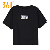 361 round collar short sleeve t-shirt woman dress pure cotton 2021 Summer new 361 degrees Leisure short loose Sport half sleeve woman