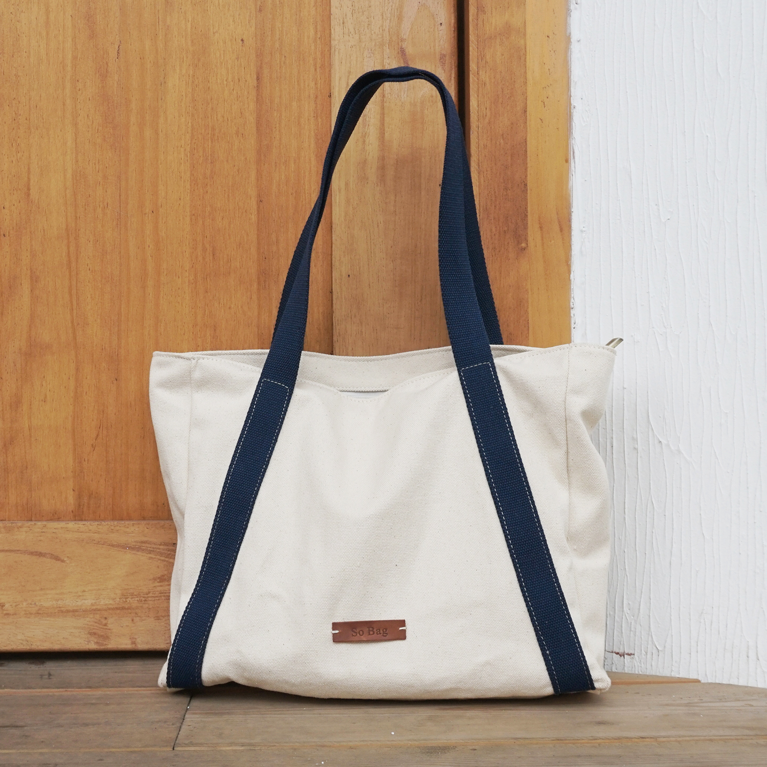 Sobag Japanese Simple Mi White Canvas Pack Woman Shoulder Out In Baiyu Han Edition Large Capacity Chic Tot Pack