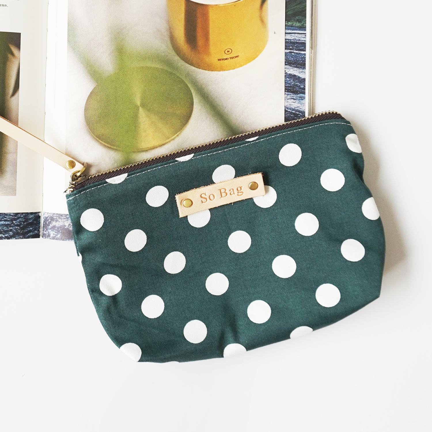 sobag cute retro cotton fabric small handbag Korean version girl laced wallet ins and art coin mini phone bag