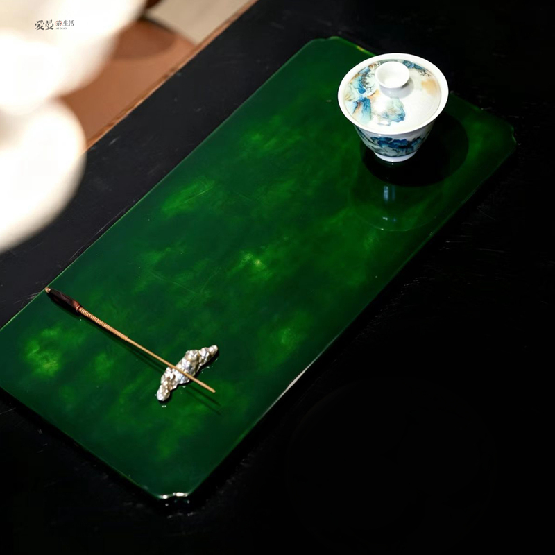 Intangible Cultural Heritage Lacquer Gold Foil Dry Tea Mat Jade Table Desktop Small Tea Tray Home High-End Tea Set Tea Tray Intangible Cultural Heritage Lacquer Gold Foil Dry Tea Mat Jade Table Desktop Small Tea Tray Home High-End Tea Set Tea Tray