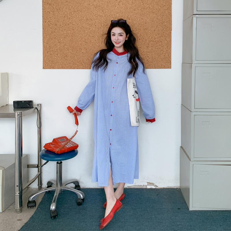 Very Stylish Two-Piece Set for Early Spring, Japanese Style, Relaxed Denim Vest Layered with Plaid Dress Set for Women Very Stylish Two-Piece Set for Early Spring, Japanese Style, Relaxed Denim Vest Layered with Plaid Dress Set for Women