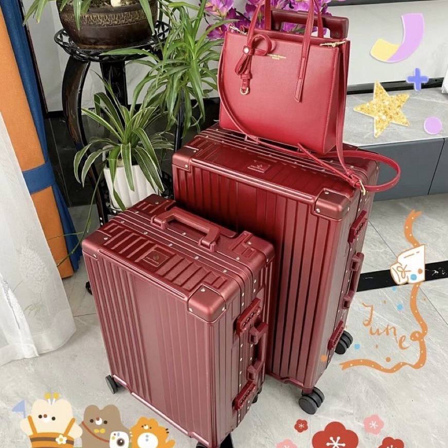 The interdiction code is a minimal white pull rod box silent red suitcase 26 inch password box