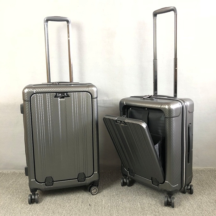 Clearance high-end goods wear-resistant anti-scratch front opening suitcase Japanese pure PC universal wheel business boarding suitcase