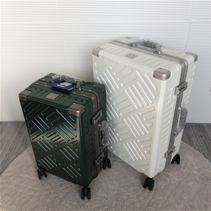 Japanese version of high-end aluminum frame box 28 anti-scratch suitcase mute universal wheel trolley box customs code lock travel luggage