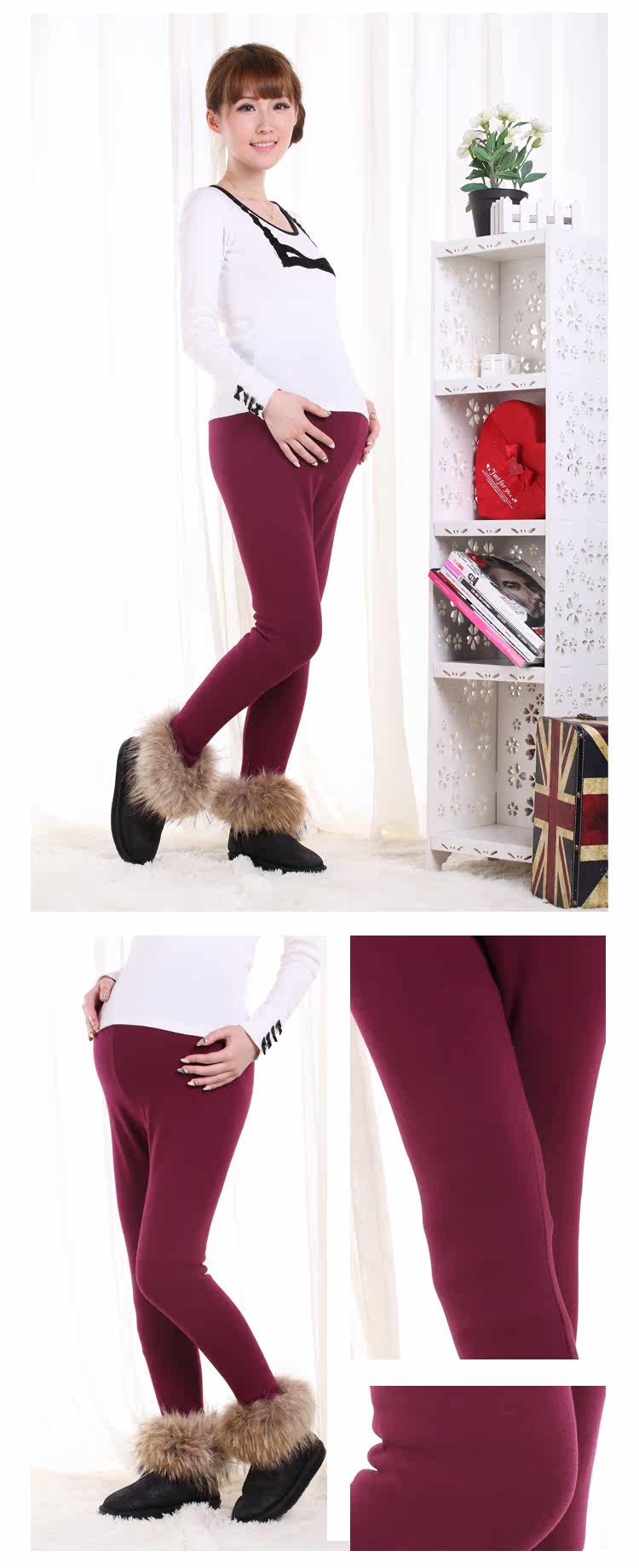 Pantalon collant jeunesse simple en coton - Ref 757026 Image 9