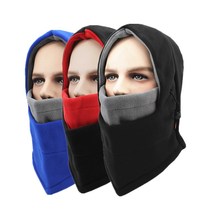 Double-sided double layer thickened winter outdoor multifunction headgear catch suede cap windproof and warm ski headgear mask 145g