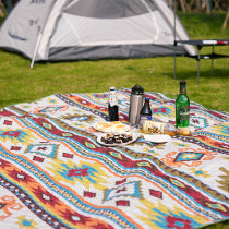 Black deer outdoor picnic mat Spring tour thickened portable folding machine washable double-sided moisture proof mat Camping picnic mat