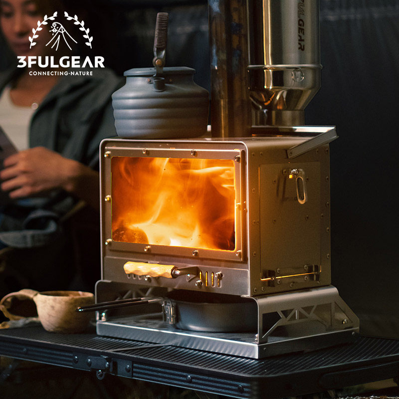 Sanfeng out of west wind fireplace outdoor camping tent firewood fireplace in the wild of a multi-use desktop oven heating stove