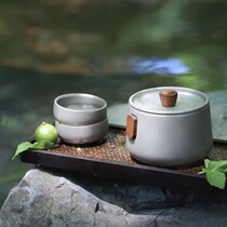 Fire Maple One Read Titanium Tea Maker Suit Pure Titanium Camping Light Foldable Containing Teapot Travel Kung Fu Tea Furniture