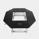 TNR Переносная складная складная складная стальная сеть стальной сети для кемпинга для пикника для барбекю Комбинированная складная стола железная полка