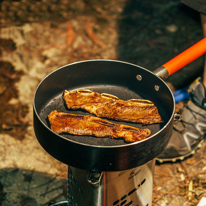 Fire Maple Feast Frying Pan Outdoor Camping Wild Cooking 4-5 People Cover Pan Portable Steak Frying Pan Fried Egg Pan Not Stick Fried Dish