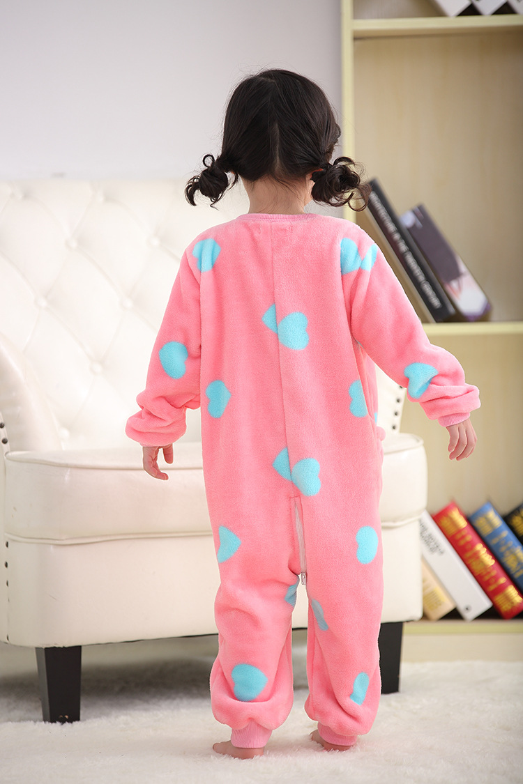 Mùa thu và mùa đông bé trai và bé gái flannel hai mặt nhung san hô ấm cho bé một bộ đồ ngủ chia túi ngủ leo núi quần áo bodysuit bé trai 0-24 tháng