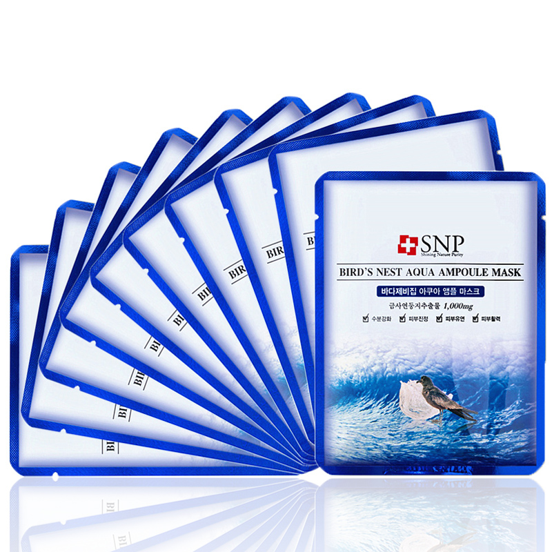 韩国SNP/斯内普海洋燕窝水库面膜10片深层补水保湿