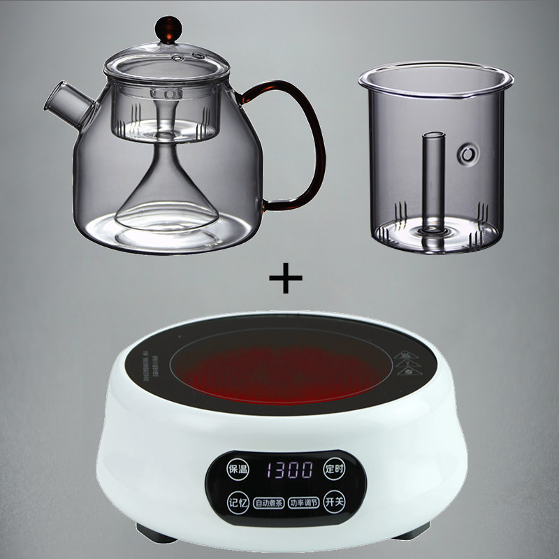 Water-pumping ceramic stove Glass steam teapot tea maker Small burning tea stove Pu'er tea teapot tea maker Household