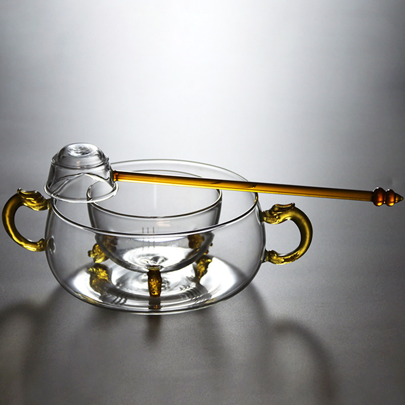 Heat-resistant high-temperature glass tea pot electric ceramic stove tea divider with tea spoon to cook black tea tea set tea bowl pot tea maker