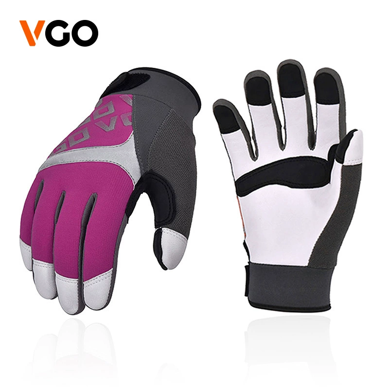 VGO Găng tay thể thao ngoài trời Phụ nữ Bảo hộ lao động Đi bộ đường dài Thoải mái chống mài mòn Màn hình cảm ứng Cưỡi da cừu của phụ nữ - Găng tay