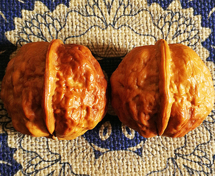 Boutique Text Playing Walnut Wild Big Size Gada Bag Double Colored Yin (Famous Iron Golden Toad Toad Head) Olive Nuclear Sculpture-Taobao