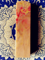 Natural Changhua chicken blood stone peach red jelly seal seal carving good luck head nephrite base Bahrain Shoushan Laos field yellow stone