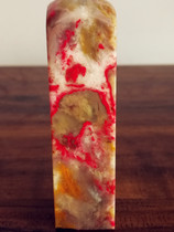 Natural Changhua chicken blood stone seal carving good fortune multicolored frozen soft steel base Bahrain Shoushan Laos Tianhuang stone