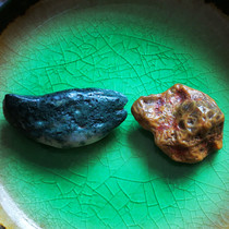 Alxa grass flower big red tendon vein agate pictogram Stone (Dragon tortoise fish) eyes original stone desert lacquer horse teeth