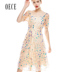 Oece2019 mùa hè mới của phụ nữ vẻ đẹp ngọt ngào khuôn mặt cao C bit mơ sequin thêu ren eo cao - Váy eo cao 	váy thắt dây eo	 Váy eo cao