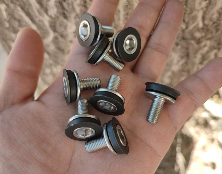 Bicycle seal middle axis screw square hole dental screw waterproof screw in waterproof shaft